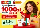 Konto mBank – do 1300 zł premii (Gotówka + Bony do Biedronki)