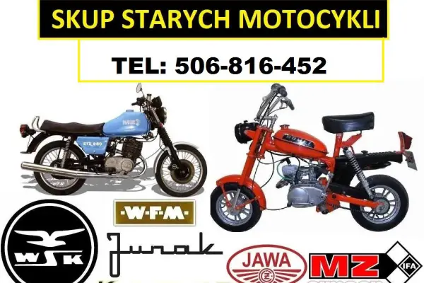KUPIĘ STARE ZABYTKOWE MOTOCYKLE MOTOROWERY MOTORY!