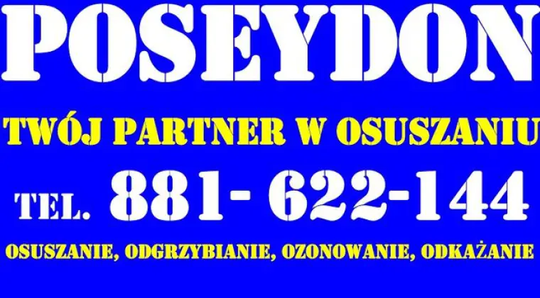 Osuszanie odgrzybianie ozonowanie odkażanie Warszawa 