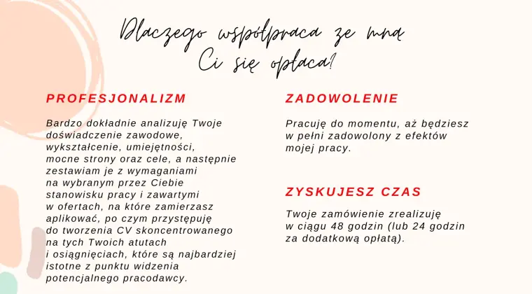 Profesjonalne pisanie CV po niemiecku/99 zł