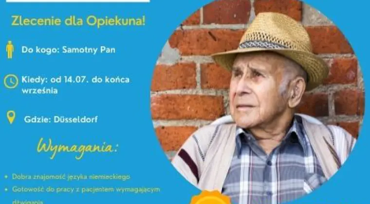 1800 € netto/ miesięcznie!  Sprawdzona zmiana dla Opiekuna ! 