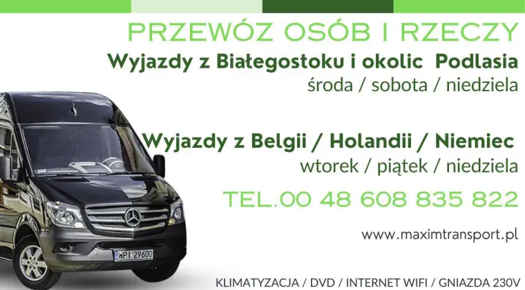 Bus z Belgii Holandii Niemiec do Polski