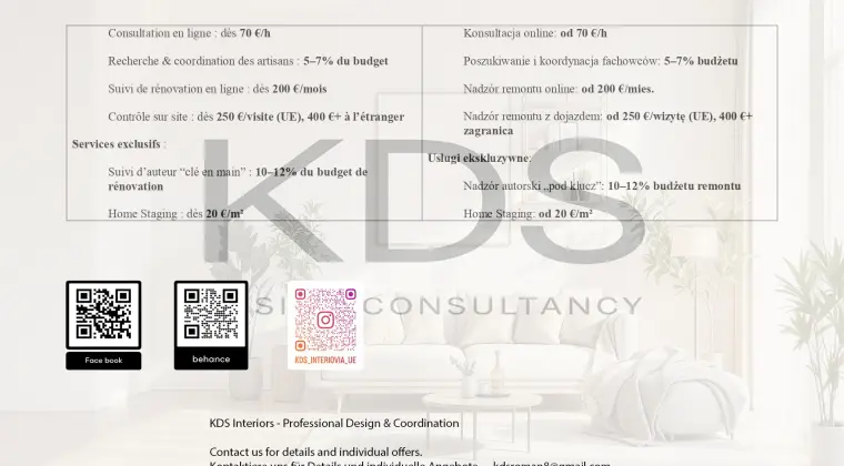 Profesjonalne usługi architekta i projektanta  Oferuję kompleksowe wsparcie w zakresie