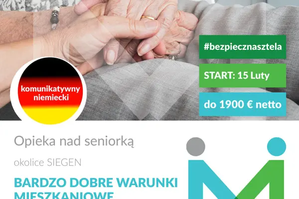 Nowe zlecenie do Podopiecznej (mąż samodzielny) od 15 lutego! Mała wieś w okolicy Siegen, do 1900 Eur