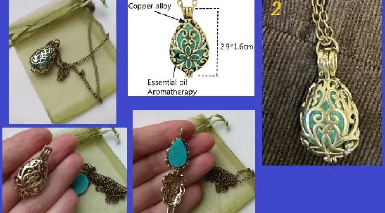 Naszyjnik- Perfumy Dyfuzor olejku eterycznego lub perfum.