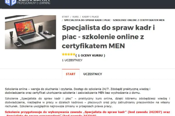 Kurs Specjalista ds. kadr i płac z zaśw. MEN