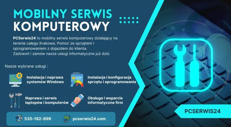 Mobilny Serwis Komputerowy, Pogotowie, Naprawa komputerów laptopów, Informatyk