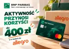 Karta kredytowa BNP Paribas: do 400 zł do Allegro [Październik 2026]