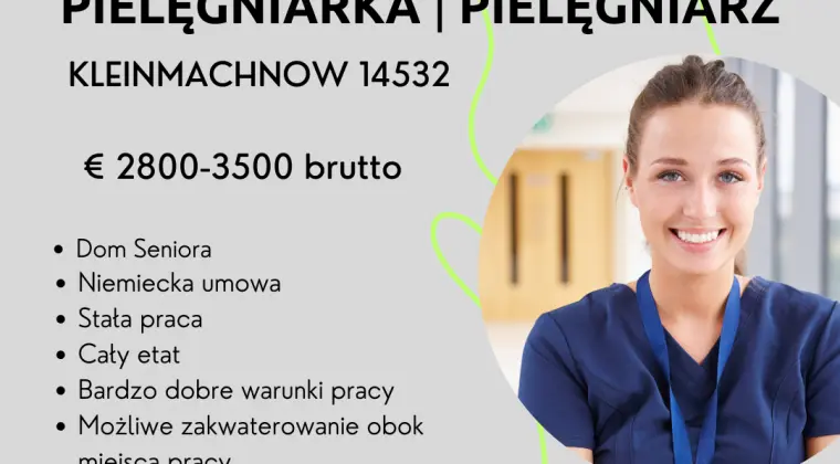 Pielęgniarka/Pielęgniarz - Dom Seniora - KLEINMACHNOW pod Berlinem 14532