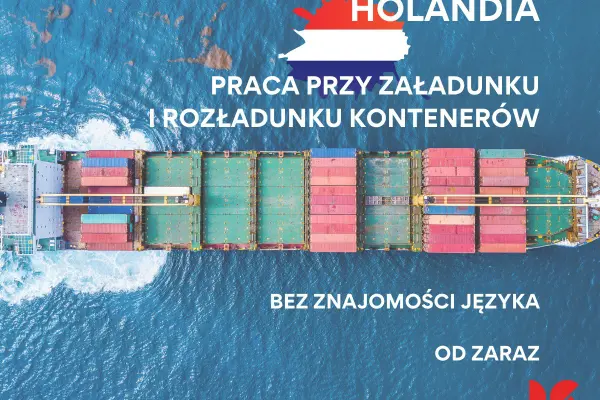 Rozładunek kontenerów, Bez znajomości języka/tanie zakwaterowanie, holenderska umowa