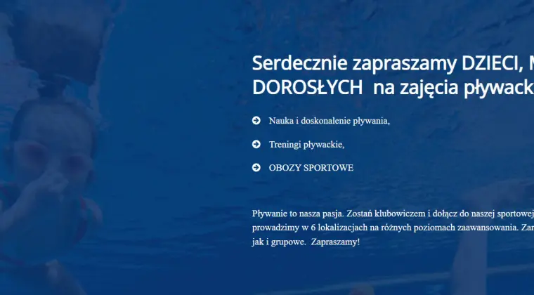 Nauka pływania dla dziecie Warszawa Wilanów