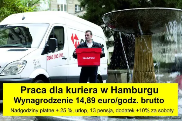 Praca dla kurierów, zatrudnienie bezpośrednio u pracodawcy niemieckiego.