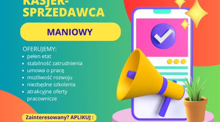 Praca kasjer-sprzedawca, Dino Polska S.A., MANIOWY