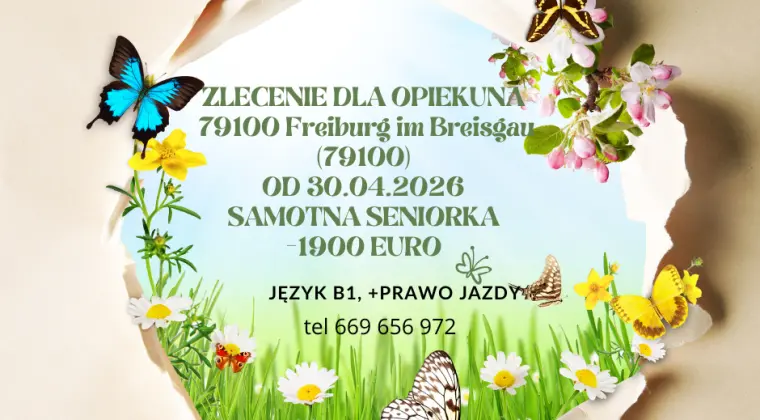 Praca dla opiekunki od zaraz