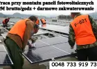 Praca przy montażu paneli fotowoltaicznych