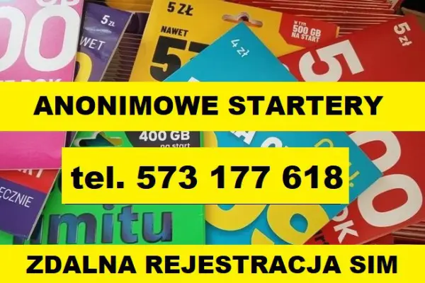 Działające zarejestrowane karty SIM prepaidy startery telefoniczne AKTYWNE Łódź