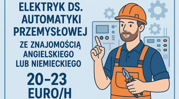 Elektryk ds. automatyki przemysłowej z angielskim lub niemieckim