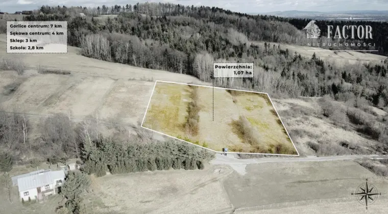 Siary działka budowlana 1,07 ha 1170S