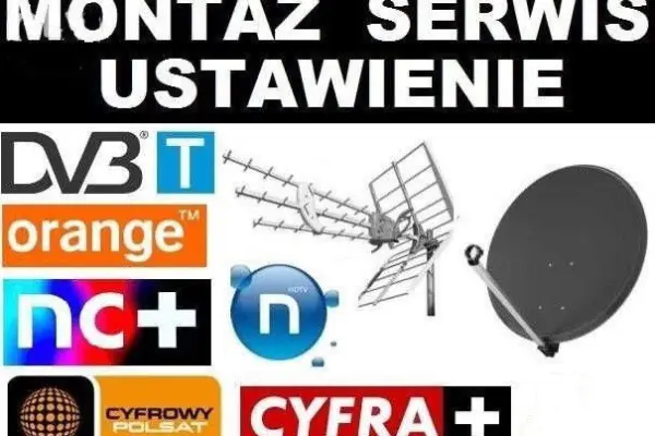 Ustawienie anteny satelitarnej Montaż Pogotowie antenowe naprawa Pińczów