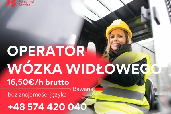 Operator wózka widłowego bez znajomości języka/Bawaria/od zaraz