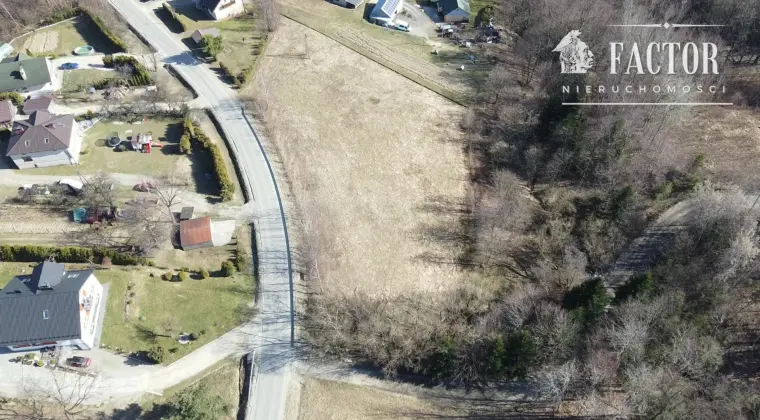 Działka budowlano-rolna 18,46 ara – Bieśnik, gm. Łużna, 1184S/2026