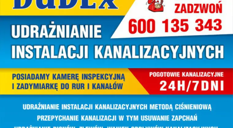 udrażnianie kanalizacji przetykanie rur wuko pogotowie,24h