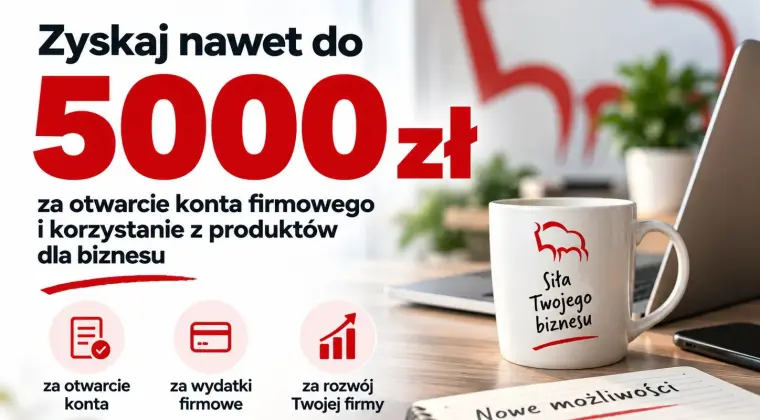 Konto firmowe Pekao S.A. (Biznes z Żubrem) – nawet 5000 zł premii