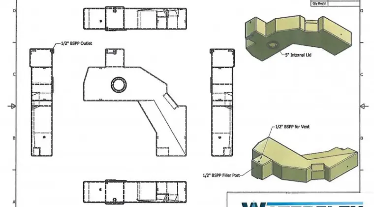 Zbiornik na wodę pitną 69 litrów VW T5,T6