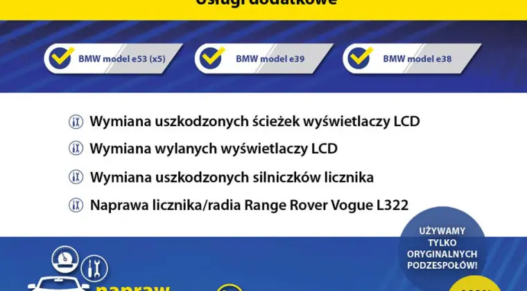 naprawa liczników BMW