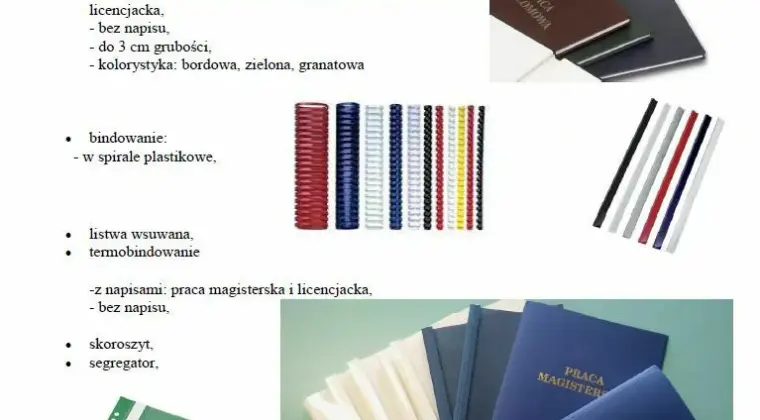 Druk i oprawa prac dyplomowych