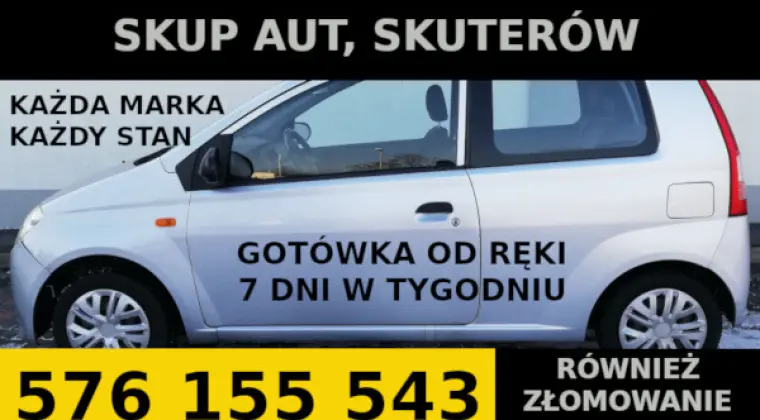 SKUP AUT KRAKÓW SKUP SKUTERÓW PRZYCZEP oraz ZŁOMOWANIE 