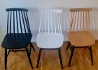 Komplet 3 drewnianych krzeseł "Patyczaki"
