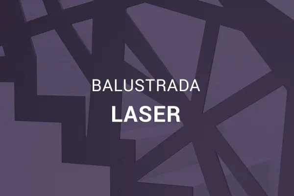 Schody z balustrada laser