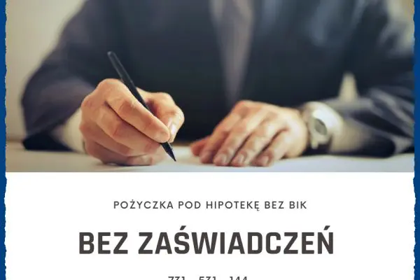 UDZIELĘ POŻYCZKI POD ZABEZPIECZENIE NIERUCHOMOSCIA 