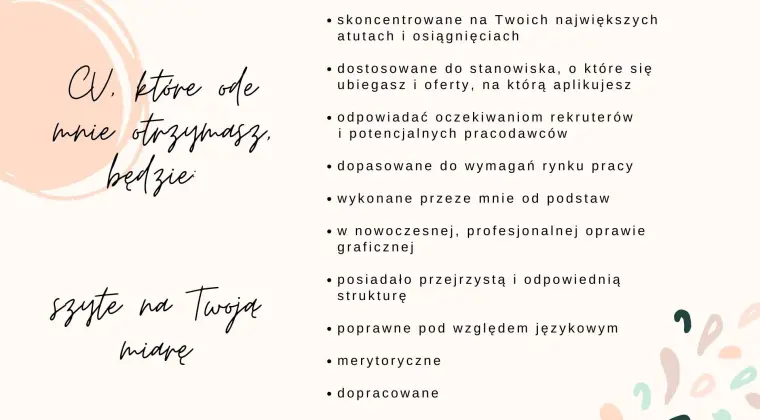 Pisanie CV szytego na Twoją miarę po polsku i niemiecku