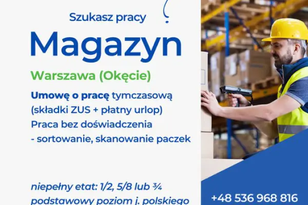 Pracownik magazynowy - Służewiec/Okęcie