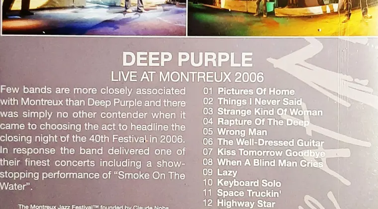 Polecam Rewelacyjny Koncert- DVD DEEP PURPLE Szwajcaria Live Montreux