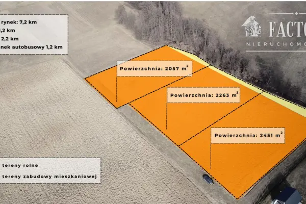 Działka budowlano-rolna 20 ar, Dominikowice 1182S