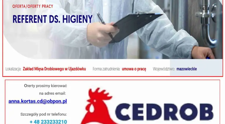 Referent ds. Higieny w Ujazdówku