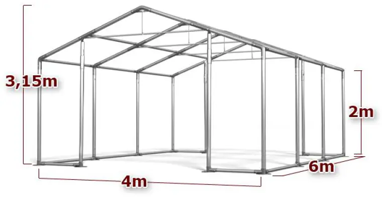 4x6m Namiot BIESIADNY handlowy PAWILON ogrodowy CAŁOROCZNY komunijny