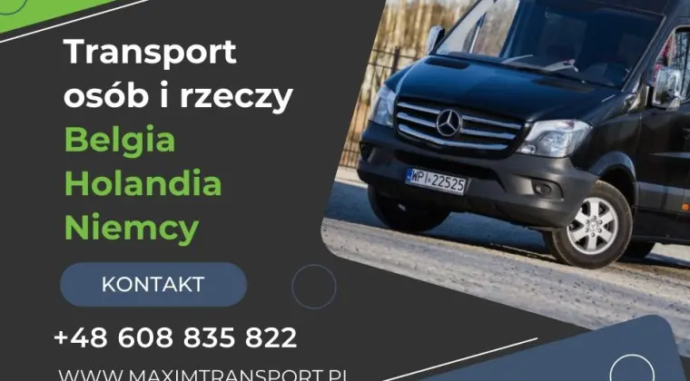 Transport komfortowym busem  na trasie Polska - Niemcy - Holandia - Be