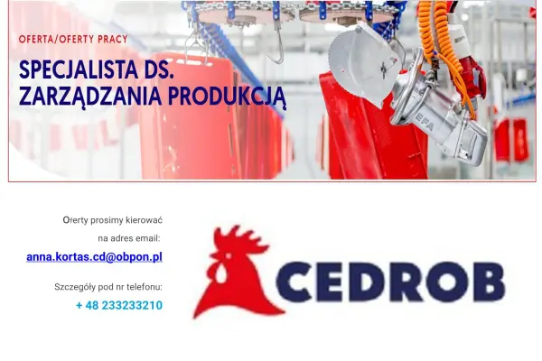 Specjalista ds. Zarządzania Produkcją Ujazdówek