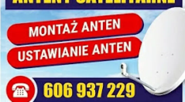 Montaż i ustawianie anten satelitarnych.