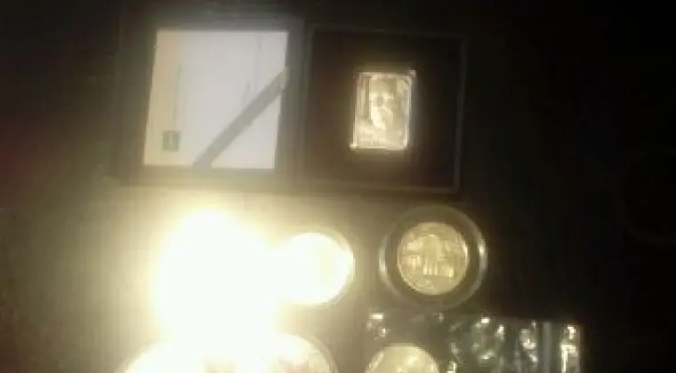 Zestaw srebrnych monet po numizmatyku