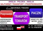 Przeprowadzki UK-Polska, transport paczek,AGD,RTV,palet