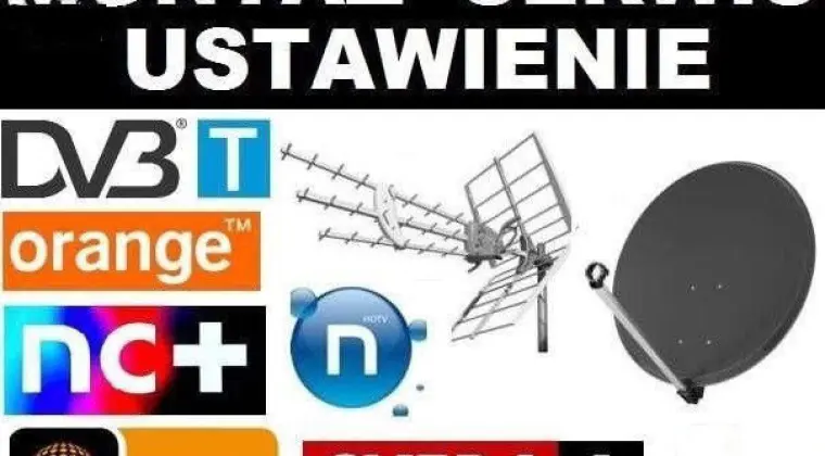 Ustawienie anteny satelitarnej Montaż Pogotowie antenowe naprawa Pińczów