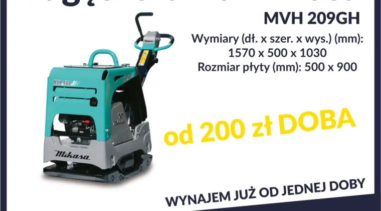 WYNAJEM Kafar Wiertnica Pompa wody Zagęszczarka Usługi koparką / Ładowarką
