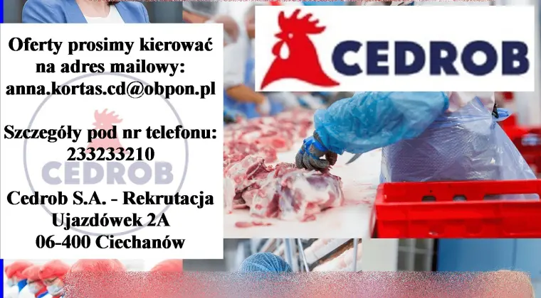 Pracownik produkcji - dział patroszenia (K/M) Kutno