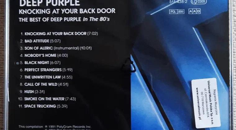 CD Nowa- Polecam Album CD DEEP PURPLE -Album - Knocking At Your Back Door