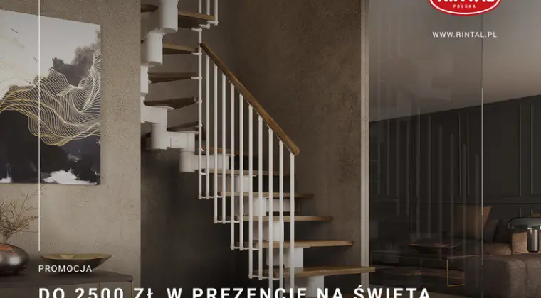 Schody Rintal promocja grudniowa do 2500 zł w prezencie na święta